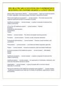 D391 HEALTHCARE ECOSYSTEMS 2024 COMPREHENSIVE STUDY GUIDE QUESTIONS AND ANSWERS GRADED A+ LATEST UPDATE