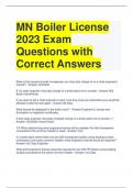 MN Boiler License 2023 Exam Questions with Correct Answers (1)