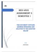 HED4805 Assignment 3 (COMPLETE ANSWERS) Semester 1 2024 - DUE 22 JULY 2024 ;100% TRUSTED  WORKING EXPLANATION AND SOLUTION 