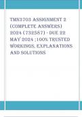 TMN3703 Assignment 2 (COMPLETE ANSWERS) 2024 (732587) - DUE 22 May 2024