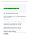 NC DECA State Officer Test Questions and Answers (Graded A)