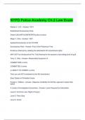 NYPD Police Academy Ch.2 Law Exam with correct Answers 2024