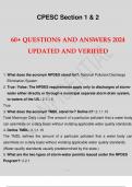 CPESC Section 1 & 2 60+ QUESTIONS AND ANSWERS 2023/2024 UPDATED AND VERIFIED 