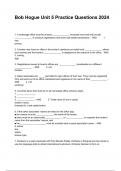 Bob Hogue Unit 5 Practice Questions 2024 Questions Graded A+!!! With Complete Solutions