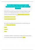 CLG 0010 DoD Government wide Commercial Card Exam with Verified  Answers