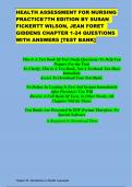 Test Bank For Health Assessment for Nursing Practice 7th Edition by Susan Fickertt Wilson, Jean Foret Giddens All Chapters (1-24)| A+ ULTIMATE GUIDE 2023