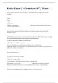 Patho Exam 2 - Questions NYU Slater Study Guide With Practical AnswersA+ Score.