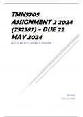 TMN3703 Assignment 2 2024 (732587) - DUE 22 May 2024