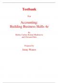 Test Bank for Accounting Building Business Skills 4th Edition By Carlon Rosina, Chrisann Kimmel, Kieso Weygandt (All Chapters, 100% Original Verified, A+ Grade)