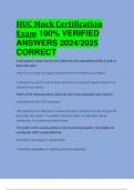 HUC Mock Certification Exam 100% VERIFIED  ANSWERS 2024/2025  CORRECT