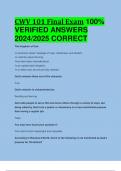 BEST ANSWERS CWV 101 Final Exam 100%  VERIFIED ANSWERS  2024/2025 CORRECT