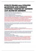 EVOLVE PHARM 2024 UPDATED QUESTIONS AND CORRECT ANSWERS VERIFIED BY EXPERTS 100% RATED BY EXPERTS 