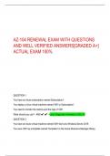 AZ-104 RENEWAL EXAM WITH QUESTIONS  AND WELL VERIFIED ANSWERS[GRADED A+]  ACTUAL EXAM 100%