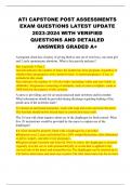 ATI CAPSTONE PEDIATRICS EXAM  LATEST UPDATE 2023/2024 |80  QUESTIONS AND VERIFIED ANSWERS| GRADED A+GUARANTEED PASS