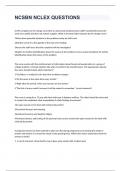 NCSBN NCLEX QUESTIONS & ANSWERS 100% CORRECT 2024