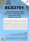 ECS3701 Assignment 2 (COMPLETE ANSWERS) Semester 1 2024 (833704) - DUE 29 April 2024