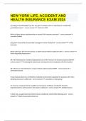  NEW YORK LIFE, ACCIDENT AND HEALTH INSURANCE EXAM 2024 