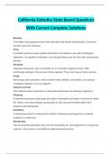 California Esthetics State Board Questions With Correct Complete Solutions