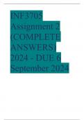 INF3705 Assignment 2 (COMPLETE ANSWERS) 2024 - DUE 6 September 2024