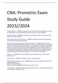 CNA: Prometric Exam Study Guide 2023//2024