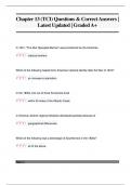 Chapter 13 (TCI) Questions & Correct Answers |  Latest Updated | Graded A+