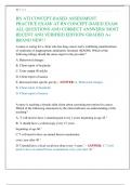 RN ATI CONCEPT-BASED ASSESSMENT PROCTORED FORM A & B/ ATI RN CONCEPT BASED ASSESSMENT LEVEL 1 EXAM / 1RN ATI CONCEPT-BASED ASSESSMENT PRACTICE EXAM/ AT RN CONCEPT-BASED EXAM ALL QUESTIONS AND CORRECT ANSWERS/ MOST RECENT AND VERIFIED EDITION/ GRADED A+ BR