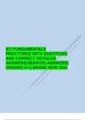 ATI FUNDAMENTALS  PROCTORED WITH QUESTIONS  AND CORRECT DETAILED  ANSWERS(VERIFIED ANSWERS)  GRADED A+|| BRAND NEW 2024 