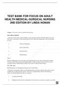 TEST BANK FOR FOCUS ON ADULT HEALTH MEDICAL-SURGICAL NURSING 2ND EDITION BY LINDA HONAN