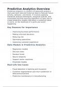 PREDICTIVE ANALYSIS OVERVIEW