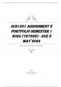 SUS1501 Assignment 8 PORTFOLIO Semester 1 2024 (727398) - DUE 8 May 2024