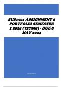 SUS1501 Assignment 8 PORTFOLIO Semester 1 2024 (727398) - DUE 8 May 2024