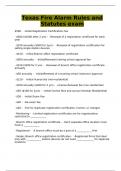 Texas Fire Alarm Rules and Statutes exam