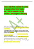 HESI DENTAL HYGIENE EXAM  2 QUESTIONS AND 100%  ACTUAL ANSWERS 2024  LATEST EXAM [A+ GRADED]   