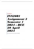 INS2601 Assignment 3 Semester 1 2024 - DUE 29 April 2024