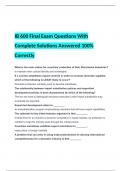 IB 600 Final Exam Questions With Complete Solutions Answered 100% Correctly