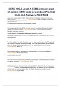 SERE 100.2 Level A SERE evasion plan of action (EPA) code of conduct Pre-Test Quiz and Answers 2023/2024