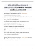 J3TA-US1329 Foundational of  EPA/PPAP/TEP and ISOPREP Questions and Answers 2023/2024