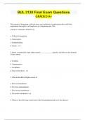 BUL 3130 Final Exam Questions  GRADED A+