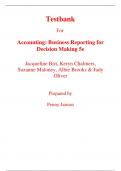 Test Bank for Accounting Business Reporting For Decision Making 5th Edition By Jacqueline Birt, Keryn Chalmers, Suzanne Maloney, Albie Brooks, Judy Oliver (All Chapters, 100% Original Verified, A+ Grade)