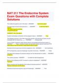 NAT 211 The Endocrine System Exam Questions with Complete Solutions