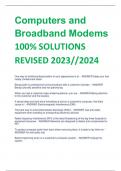 Broadband Modems 100% SOLUTIONS REVISED 2023//2024