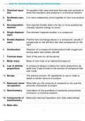 Unit 10 Chemical Reactions and Stoichiometry