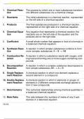 Chemical Reactions and Stoichiometry Vocab