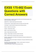 EXSS 175-002 Exam Questions with Correct Answers 