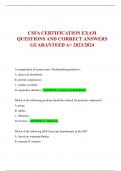 CSFA CERTIFICATION EXAM  QUESTIONS AND CORRECT ANSWERS  GUARANTEED A+ 2023/2024