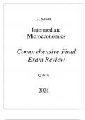 (UNISA) ECS2601 INTERMEDIATE MICROECONOMICS COMPREHENSIVE FINAL EXAM