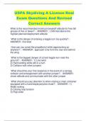 USPA Skydiving A License Real  Exam Questions And Revised  Correct Answers 