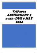 VAP2601 Assignment 2 2024 - DUE 8 May 2024