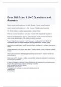 Exss 288 Exam 1 UNC Questions and Answers
