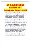 AP GOVERNMENT REVIEW SET Examiners Report 2024